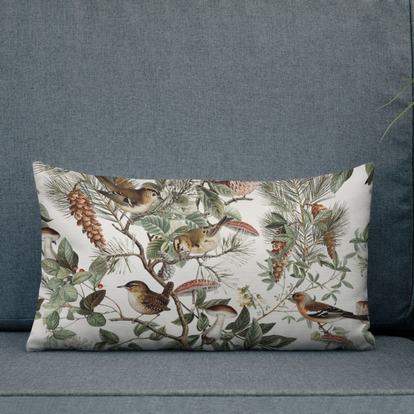 OREILLER ET HOUSSE Oiseaux et Champignons - WOODLAND