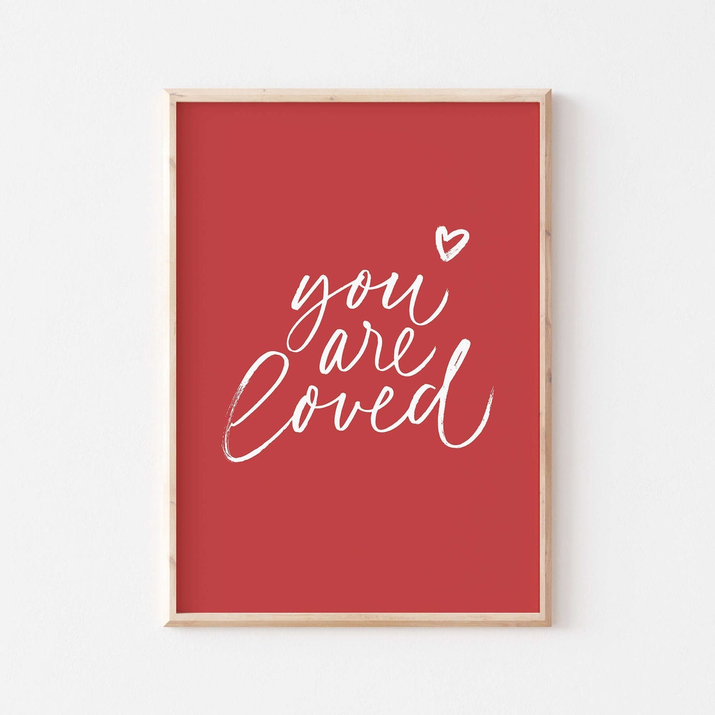 Handwriting "You Are Loved" wall art by Blue Water Songs